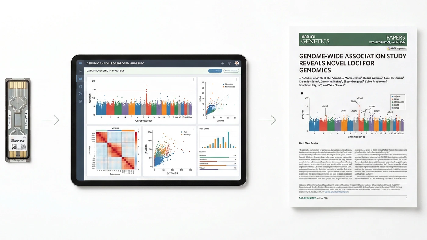 End-to-end bioinformatics journey: from sequencing flow cell to analysis dashboard to published research paper